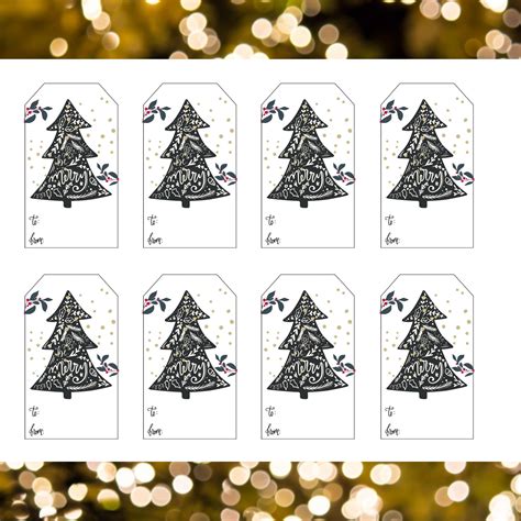 Printable Christmas Gift Tags Printable Gift Tags Printable Instant ...