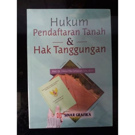 Jual BUKU HUKUM PENDAFTARAN TANAH DAN HAK TANGGUNGAN Kota Yogyakarta