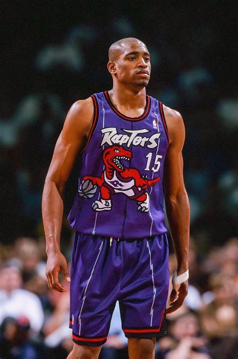 From The Pages Of 100thingsraptors Vince Carter Showing Off The Old School Jersey Toronto