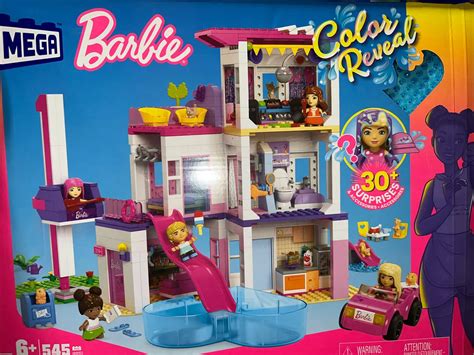 Mega Barbie Color Reveal Building Toys Dreamhouse With 30