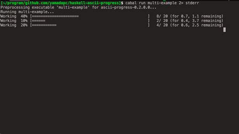 Ascii Progress A Simple Progress Bar Package For Haskell R Haskell