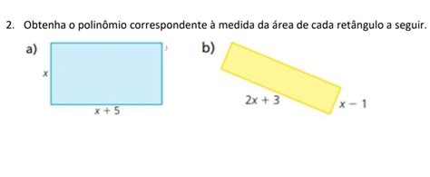 2 Obtenha O Polinômio Correspondente à Medida Da área De Cada