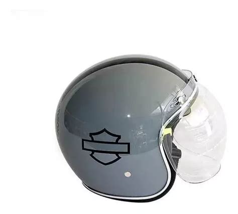 Capacete Aberto Lucca Sublime Harley Davidson Skull Cinza 56