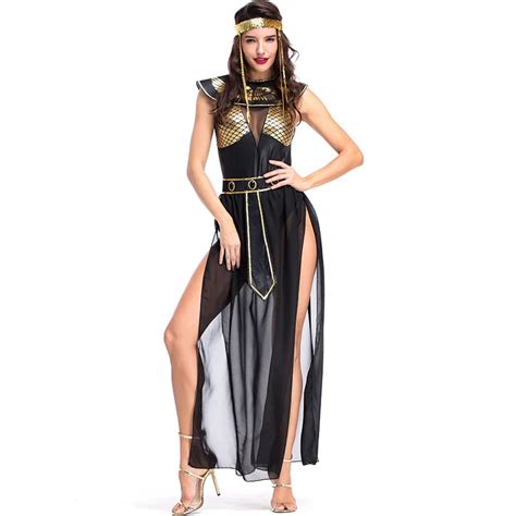 Sexy Deluxe Ladies Fancy Dress Cleopatra Egypt Womens Costume Egyptian