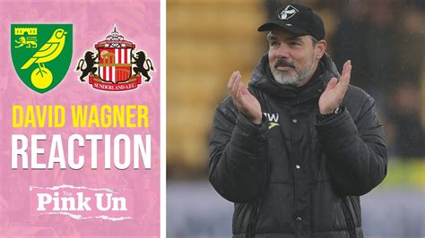 David Wagner Reaction Norwich City Sunderland The Pink Un Youtube