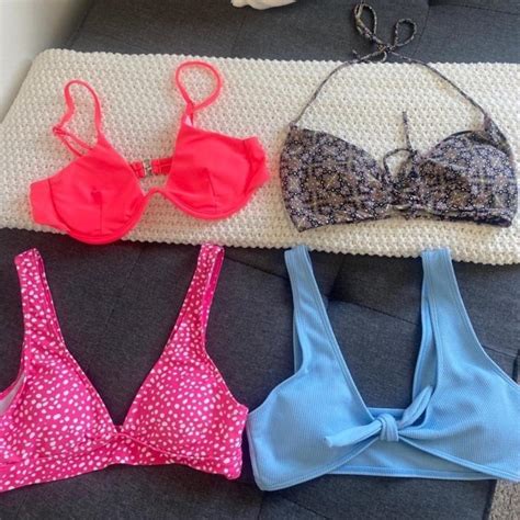 Multi Coloured Bikini Tops Bundle Pieces Depop