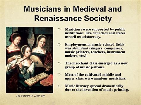 MUSIC HISTORY RENAISSANCE PERIOD MUSIC OF THE RENAISSANCE