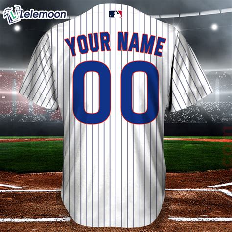 Chicago Cubs Custom White Baseball Jersey Shirt Lelemoon