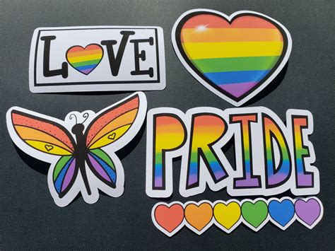 LGBTQ Sticker Pack Of 10 Pride Stickers Queer Stickers Coming Out Gift Gay Stickers Pride