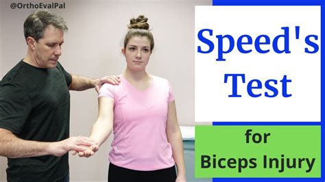 Speeds Test Biceps Tendinitis Test YouTube