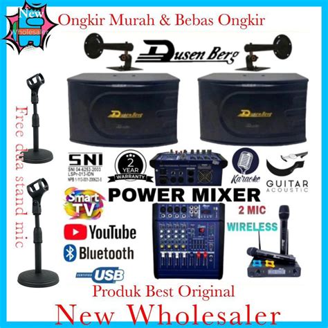 Jual Paket Karaoke Set Power Mixer Ch Dusenberg Speaker Tone Inch