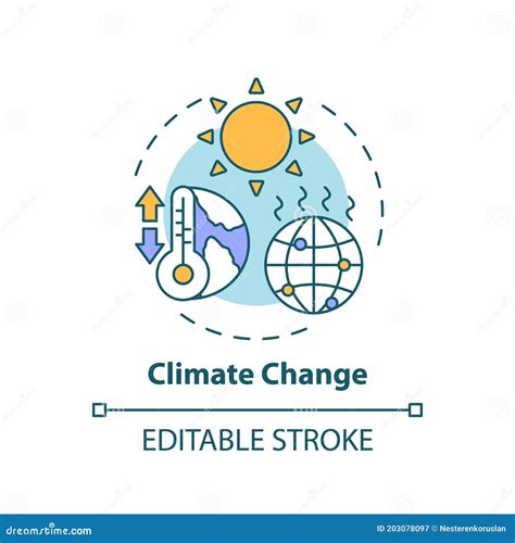 Icono Del Concepto De Cambio Climático Ilustración del Vector