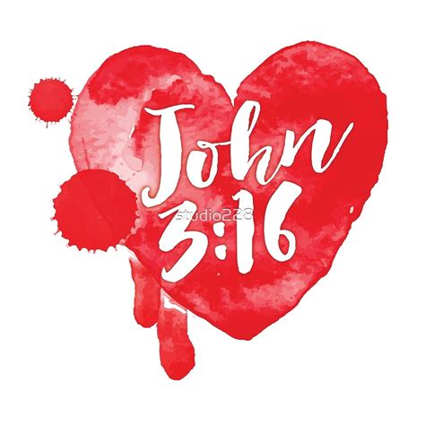 John 316 Heart By Studio228 Redbubble