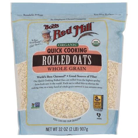 Bob S Red Mill Organic Quick Cooking Rolled Oats 32 Oz Pkg Swanson®