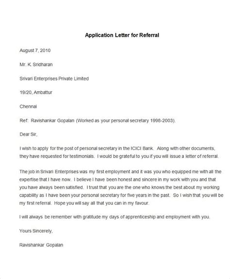 Sample Of Application Letter