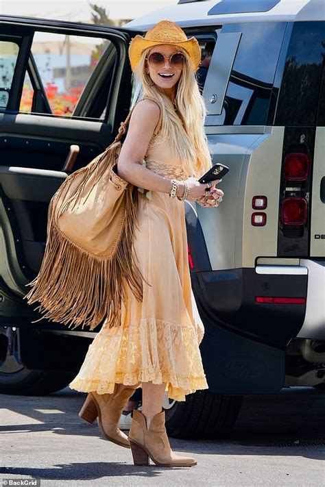 Jessica Simpson Dons Nude Slip Dress To Celebrate Earth Day In Malibu