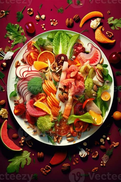 Healthy and Colorful Fruit and Vegetable Platter 26587574 Stock Photo ...