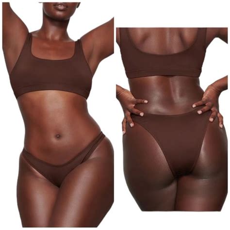 Skims Swim Nwtskims Recycled Swim Cheeky Tanga Bikini Bottom In Cocoa Brown Poshmark