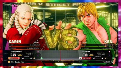 STREET FIGHTER V CE Kazari Karin VS IXA Ja Zzi Ken High Level