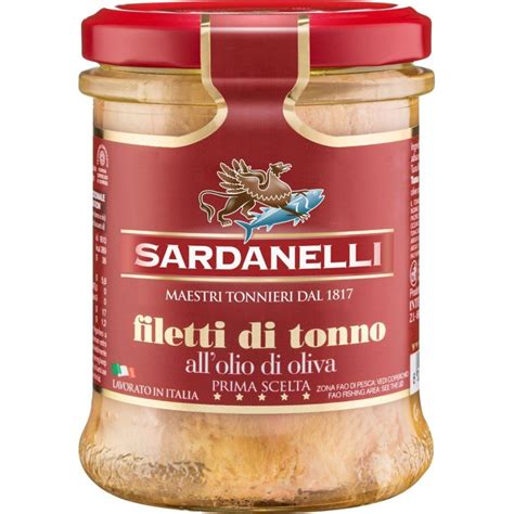 Sardanelli Filetti Di Tonno 190 G Olio Oliva Vaso Vetro