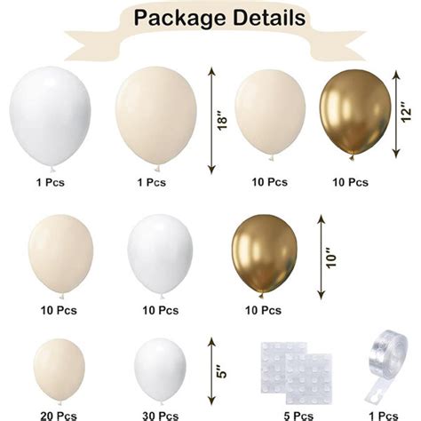 The Party Aisle 102PCS White Nude Balloons With Metallic Chrome Gold Latex Balloons Wayfair