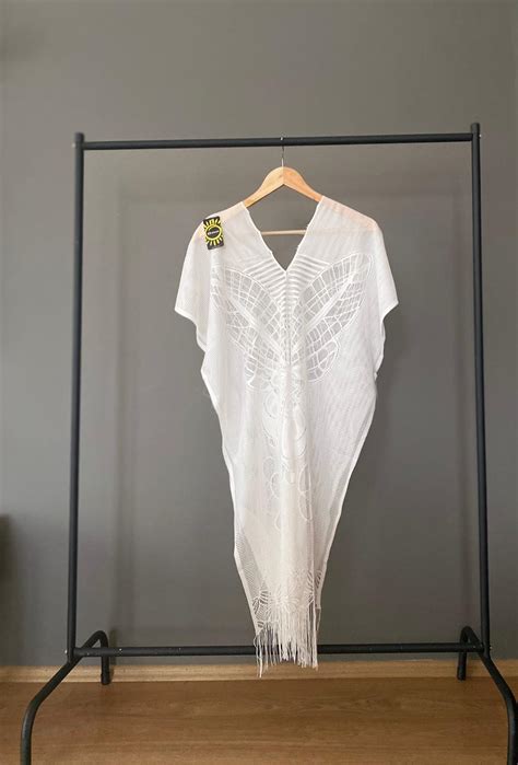 Nefes Alabilen Şık ve Rahat Bikini ve Mayo Üstü Kıyafet Kelebek Desen Sinhan Tekstil