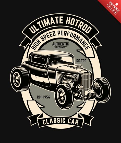 Ultimate Hot Rod Car T Shirt Design Template Modelo De Dise O Gratuita