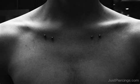 Awesome Surface Clavicle Piercings For Men