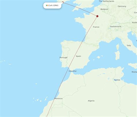 All Flight Routes From Cork To Nouakchott ORK To NKC Flight Routes