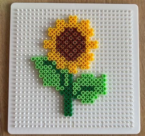 Easy Perler Bead Flower Craft