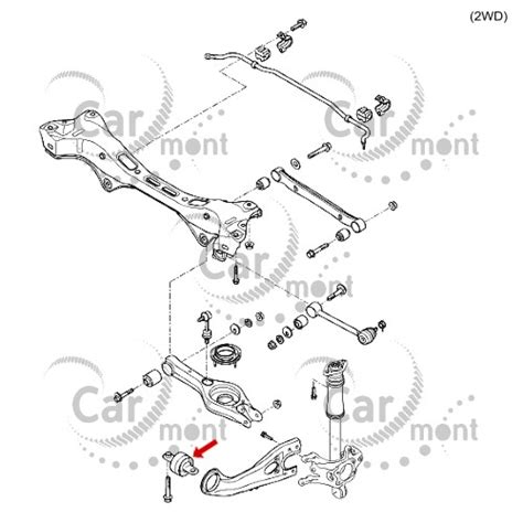 Tuleja wahacza wzdłużnego - lewa - Hyundai ix35 KIA Sportage - 55274 ...