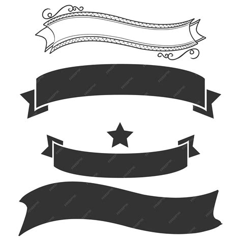 banner vector black  white