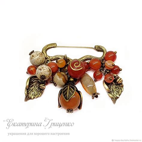 Заказать Брошь булавка с подвесками. Брошь булавка декоративная Осень ...