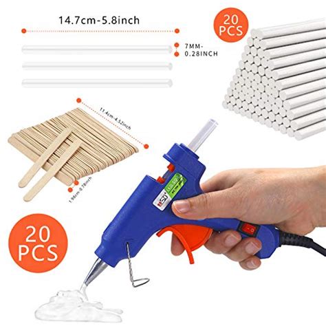 Hot Glue Gun Kit Hot Melt Glue Gun Mini For Crafts With Pcs Glue Sticks And Wood Craft