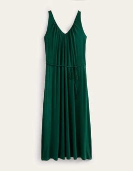 V Neck Jersey Maxi Dress Emerald Night Boden Us