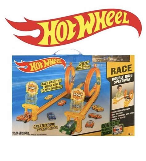 Игрушечный автотрек Hot Wheels Трек Хот Вилс с двумя машинками Вращение на 360 купить с