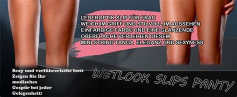 FULLJOYLOVE Damen Wetlook Tangas Sexy PU Leder Tanga Metallic Micro Mini Bikini Panties