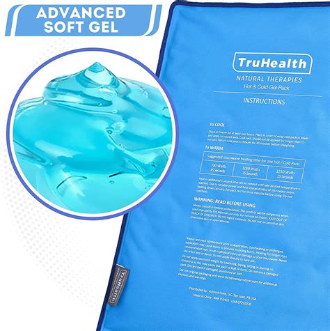 Truhealth Extra Large Hot Cold Gel Ice Pack Reusable Therapy Compress Blue Count Buy