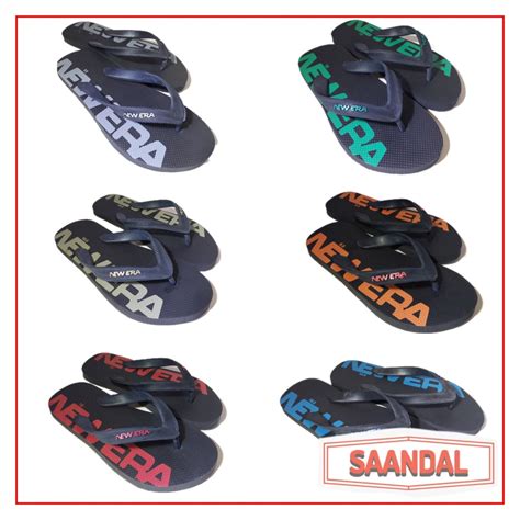 Jual Sandal Jepit Karet Hitam New Era Hawaii Pria Wanita Anak Bisa