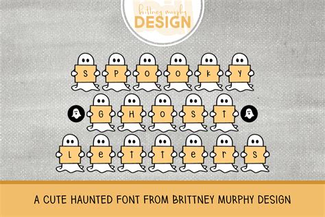Spooky Ghost Letters Font Brittney Murphy Design