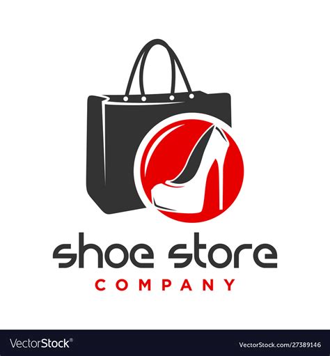 Logo Design Shoes And Womens Handbag Shop Vector Image