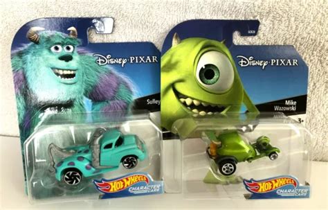 Hot Wheels Disney Pixar Sully Mike Wazowski Set Of Character Cars New Picclick Uk