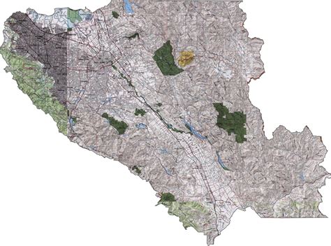 Santa Clara County Map, California - US County Maps