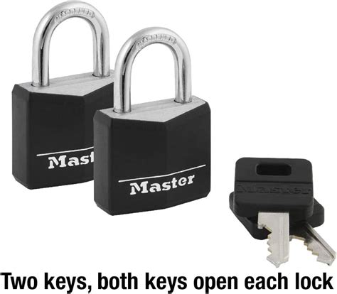 Master Lock Candados de aluminio cubiertos cerraduras pequeñas con