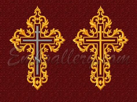 Пин на доске Кресты _ Церковная вышивка. Crosses _ Machine Embroidery ...