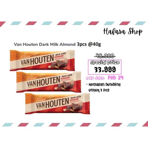 Van Houten Dark Milk Almond Grams Pcs G Contents Shopee