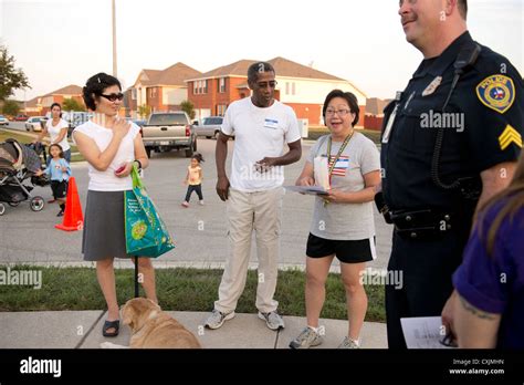 Families Gather At Neighborhood Park With Police For The Annual