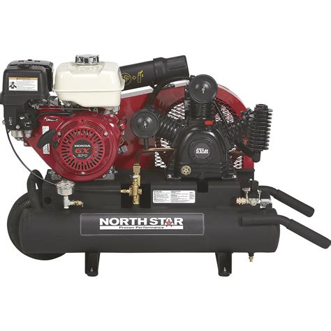 Northstar Gas Powered Air Compressor — Honda Gx270 Ohv Engine 8 Gallon