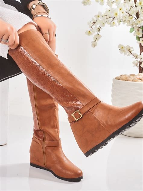 بوط جلد كعب داخلى Buyzl