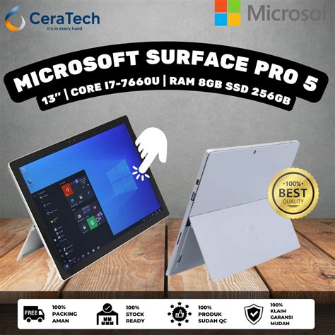 Jual LAPTOP MICROSOFT SURFACE PRO 5 Core I7 Gen 7 RAM 8GB SSD 256GB